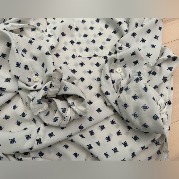 Abercrombie & Fitch Tie V Neck Blouse M - Picture 8 of 10